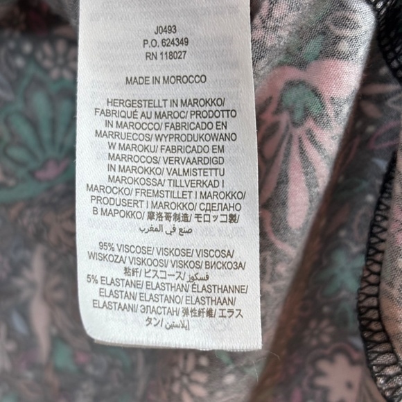 Boden Abigail Dress 8 Long Sleeve Leaf Print Stretch Jersey Pockets Thanksgiving - Picture 10 of 14